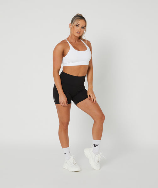 Core Strappy Sports Bra (White) by OneMoreRep - Nutrition Warehouse