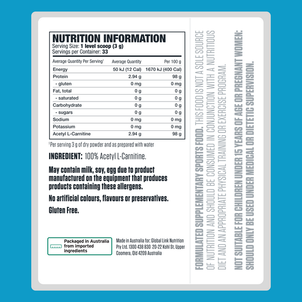 100% Pure Acetyl L-Carnitine by Genetix Nutrition Essentials - Nutrition Warehouse 100% Pure Acetyl L-Carnitine by Genetix Nutrition Essentials - Nutrition Warehouse