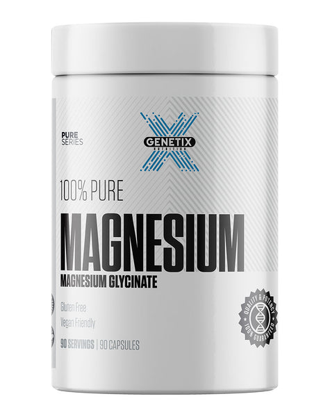 100% Pure Magnesium Glycinate Capsules by Genetix Nutrition