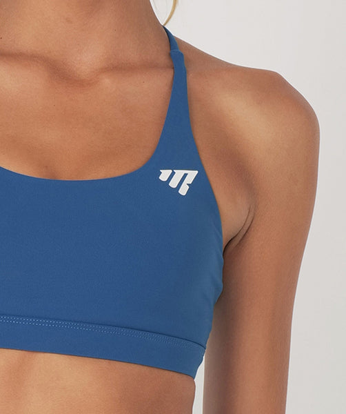 Core Strappy Sports Bra (Cobalt Blue) by OneMoreRep - Nutrition Warehouse