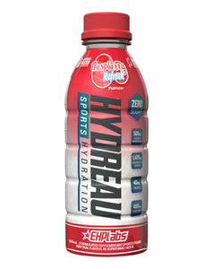 500ml EHPlabs HYDREAU electrolyte drink, green bottle with Kiwi Strawberry flavour and zero sugar claim