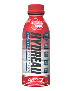 500ml EHPlabs HYDREAU electrolyte drink, green bottle with Kiwi Strawberry flavour and zero sugar claim