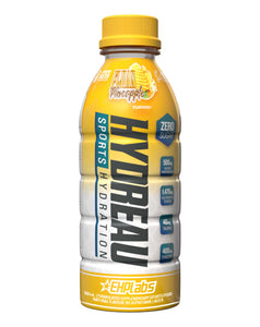 500ml EHPlabs HYDREAU electrolyte drink, green bottle with Kiwi Strawberry flavour and zero sugar claim