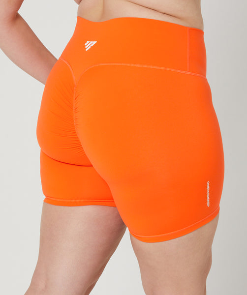 Core Scrunch Shorts (Bright Orange) by OneMoreRep - Nutrition