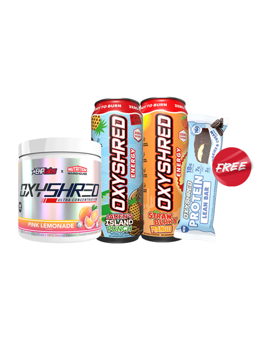 1 X FREE Protein Bar & 2 X FREE 500ml Oxyshred RTD's when you buy any Oxyshred Feature Image