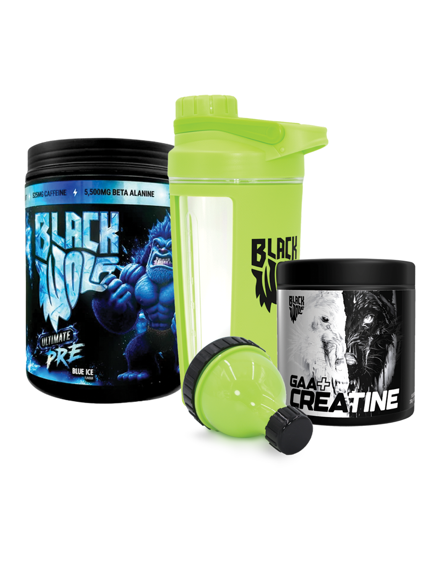 FREE Creatine, Shaker & Funnel when you buy Ultimate Pre by Black Wolf Nutrition Feature Image