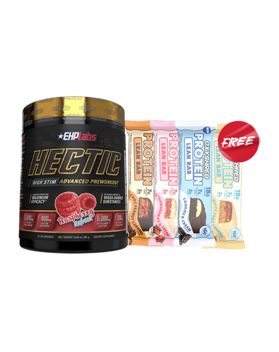 4 Free OxyShred Lean Protein Bars when you buy Hectic by EHPLabs Feature Image