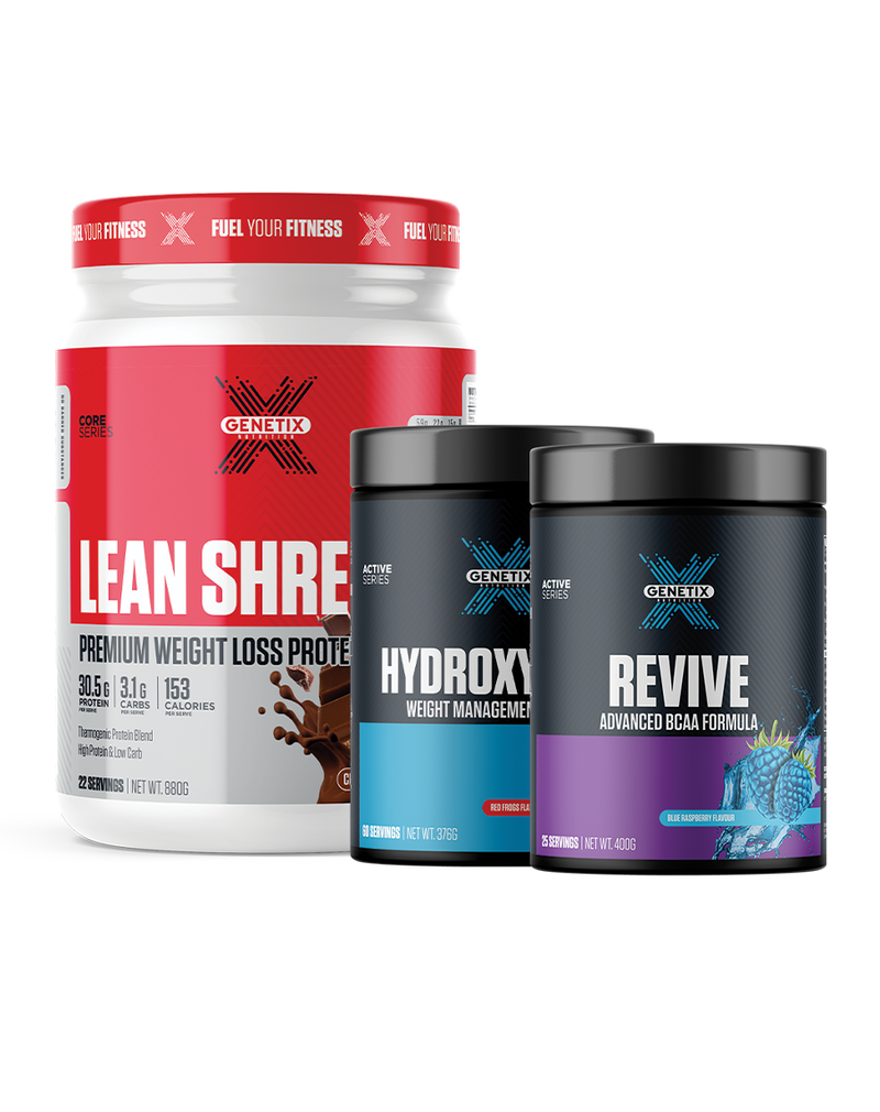 Genetix Nutrition Shred Stack with Lean Shred, Hydroxy Lean and Revive